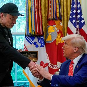 Elon Musk and Donald Trump in the Oval Office